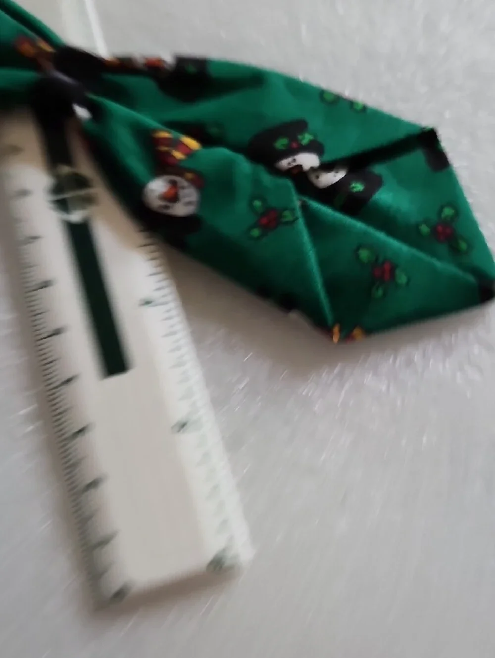 Pookie's Party Green Snowman Slip-Over Dog Tie